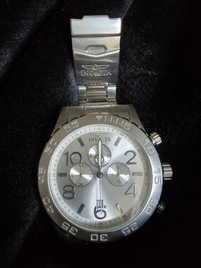 Invicta Silver-Tone Chronograph Bracelet Watch 50mm #1269